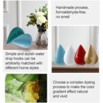 Ganchos de pared creativos con gotas de agua, decoración del hogar, Mural de resina, gancho para abrigo 3D, ganchos individuales, colgador de pared, Small Size - Imagen 4