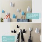 Ganchos de pared creativos con gotas de agua, decoración del hogar, Mural de resina, gancho para abrigo 3D, ganchos individuales, colgador de pared, Small Size - Imagen 6