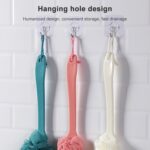 Cepillo de baño de mango largo antideslizante grueso, frotador de baño - Imagen 8
