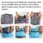 Bolso de gran capacidad a la moda, bolso plegable de nailon para mujer, bolsos de viaje para equipaje Unisex - Imagen 4