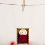 9 Uds. Suministros para celebraciones navideñas caja de madera colgante de muñeca pequeña regalo para niños colgante de muñeca pequeña colgante de árbol