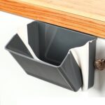 Bote de basura plegable montado en la pared para clasificación de cocina portátil, Wall-Mounted (Gray) - Imagen 2