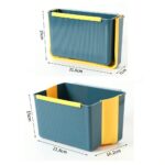 Bote de basura plegable montado en la pared para clasificación de cocina portátil, Wall-Mounted (Gray) - Imagen 7