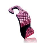 Ganchos para asiento trasero de coche, 3 uds., asientos de coche, ganchos multifunción con tachuelas de diamantes, Gray Diamond