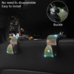 Ganchos para asiento trasero de coche, 3 uds., asientos de coche, ganchos multifunción con tachuelas de diamantes, Gray Diamond - Imagen 4