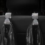 Ganchos para asiento trasero de coche, 3 uds., asientos de coche, ganchos multifunción con tachuelas de diamantes, Gray Diamond - Imagen 6