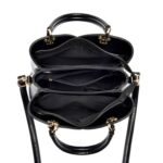 Bolso de mano de gran capacidad con textura de entramado, Blanco, Caqui, Verde, Negro, Rosado - Imagen 5