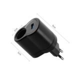 Convertidor de corriente para automóvil con toma de encendedor de cigarrillos para el hogar de 2 PCS, especificaciones del enchufe:, UK Plug - Imagen 3