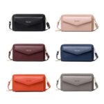 1665 RFID Anti-magnético Antirrobo Pantalla táctil Cross-Body Phone Bag Portatarjetas, Negro, Naranja, Red Wine, Gris, Royal Blue, Rosado - Imagen 2