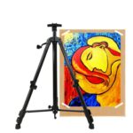 Caballete de arte con trípode de metal de altura ajustable de 50-150 cm, soporte de suelo plegable para pintura - Imagen 2