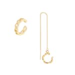 Pendientes simples de alambre de oreja larga para mujer, E2105-11 AB Model
