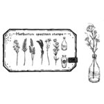 Conjunto de combinación de loto Retro, herramienta de decoración manual con sello para jarrón y planta, Towering Ancient Trees - Imagen 2