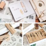 Conjunto de combinación de loto Retro, herramienta de decoración manual con sello para jarrón y planta, Towering Ancient Trees - Imagen 4