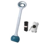 Pet Poop Picker Dog Walking Tools con bolsa de basura Caja de almacenamiento, 70cm Avocado Green