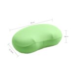 Almohada de espuma viscoelástica, almohada para pan, almohada para el cuello, alivia la presión cervical, 42 x 21.5 x 10cm Green - Imagen 3