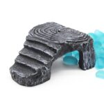 Tortuga Aquascape plataforma de escalada reptil escondite cueva plataforma de tortuga de tres patas, Small