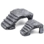 Tortuga Aquascape plataforma de escalada reptil escondite cueva plataforma de tortuga de tres patas, Large - Imagen 2