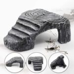 Tortuga Aquascape plataforma de escalada reptil escondite cueva plataforma de tortuga de tres patas, Large - Imagen 4