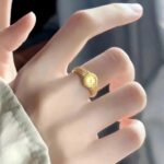 JZ162 Confesión Reloj de oro Anillo abierto Regalo del día de San Valentín, No Diamond