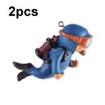 2 piezas Fish Tank Diver Acuario Adornos Aquascape Decoraciones, Regular Blue