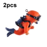 2 piezas Fish Tank Diver Acuario Adornos Aquascape Decoraciones, Regular Orange