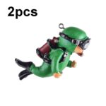 2 piezas Fish Tank Diver Acuario Adornos Aquascape Decoraciones, Regular Green