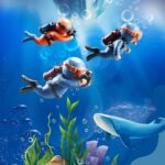 2 piezas Fish Tank Diver Acuario Adornos Aquascape Decoraciones, With Camera Blue - Imagen 6