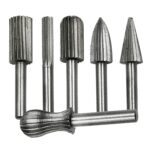 Juego de cabeza de pulido de procesamiento abrasivo de cuchillo de talla rotatorio de acero de alto carbono duro, 6pcs/set Carving Knife