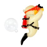 2pcs Diver Acuario Colgante Fish Tank Aquascape Ornamento Decoración, With Camera Fluorescent