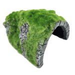 Flocked Caple Box Turtle Ocultar Nido Moss Cave Turtle Cave Tumbona, ZR7662