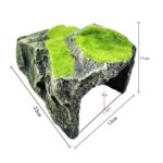 Flocked Caple Box Turtle Ocultar Nido Moss Cave Turtle Cave Tumbona, FGT48 - Imagen 2