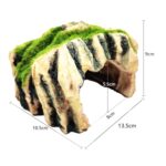 Flocked Caple Box Turtle Ocultar Nido Moss Cave Turtle Cave Tumbona, GT46 - Imagen 2
