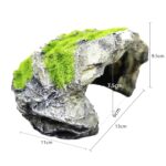 Flocked Caple Box Turtle Ocultar Nido Moss Cave Turtle Cave Tumbona, GT47 - Imagen 2