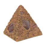 Pecera Aquascape Escondite Casa Resina Pirámide Camarón Casa Escondite Cueva, 10x11cm Medium