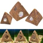 Pecera Aquascape Escondite Casa Resina Pirámide Camarón Casa Escondite Cueva, 12x13cm Large - Imagen 4