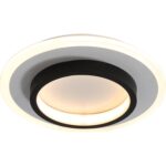 20W Luz de pasillo de atenuación de 3 colores Luz de techo de guardarropa de pasillo de entrada LED, Black Square - Imagen 2