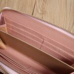 Monedero largo con doble cremallera para mujer, bolso para teléfono con monedas empalmadas - Imagen 8