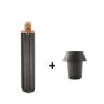 Para secador de pelo Dyson Airwrap HS01 / HS05 / HD08 18,6 x 4 cm Boquilla de barriles de rizado largo mejorada, 18.6cm 40mm Long Adapter Golden