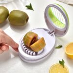 Rebanador de huevos de cocina 3 en 1 para fresas, champiñones, plátanos y otras frutas blandas, Yellow - Imagen 6