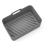 Para Ninja DZ201 Air Fryer Alfombrilla de revestimiento de silicona Bandeja de cesta reutilizable, Gray Thick Model (140g)