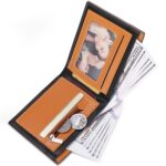 Cartera de hombre Cartera de fibra de carbono Cartera de negocios horizontal Titular de la tarjeta, k3260 Coffee - Imagen 3