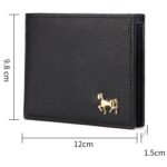 Cartera horizontal para hombre Portatarjetas de tres pliegues de negocios multifuncional, 9555172 Black - Imagen 3