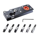 Cepilladora manual de profundidad ajustable para biselado multiángulo para carpintería, Black + 6 Blades