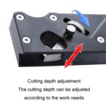 Cepilladora manual de profundidad ajustable para biselado multiángulo para carpintería, Black + 6 Blades - Imagen 4