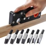 Cepilladora manual de profundidad ajustable para biselado multiángulo para carpintería, Black + 6 Blades - Imagen 9