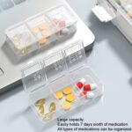 Caja de pastillas de sellado de gran capacidad de 24 rejillas 3 veces al día caja organizadora de medicamentos de 7 días - Imagen 8