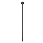10 Uds 304 agujas de fruta de acero inoxidable Dim Sum palitos decorativos pequeños, Black