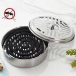 Bandeja de incienso para mosquitos de acero inoxidable, 10 Uds., caja de incienso para mosquitos ignífuga para el hogar con cubierta