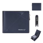 Baellerry Hombre Cartera Corta Multi-Tarjeta Monedero De Piel De Gran Capacidad Con Cremallera