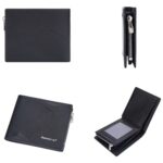 Baellerry Hombre Cartera Corta Multi-Tarjeta Monedero De Piel De Gran Capacidad Con Cremallera - Imagen 3